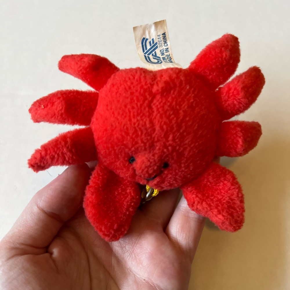 Red Crab Stuffed Animal Keychain